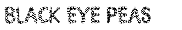 Black Eye Peas font preview